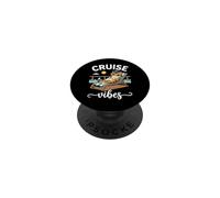 Cute Captain Cat Cruise Vibes | Relaxing Ocean PopSockets Adhesive PopGrip