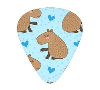 Cute Capybara,12 Pcs Guitar Pick,3 Different Thickness Plectrums for Acoustic Guitar Bass Ukulele (0.46mm 0.96mm 0.71mm)