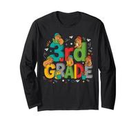 Cute Capybara 3rd Grade School First Day Student Long Sleeve T-Shirt