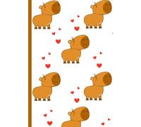 Cute Capybara A5 Notebook - with Love Hearts | Soft Cover Journal | 120 Lined Pages for Notes, Journaling & Ideas