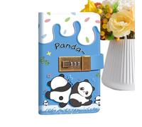 Cute Capybara and Panda Piggy Bank with dials,100-Envelope Savings Challenge Booklet with Combination Lock,Book-Shaped,Money Without Folding,for Children and Adults
