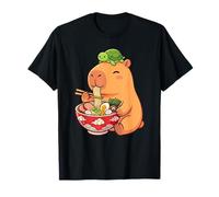 Cute Capybara and Turtle Backpack Ramen Kawaii Capibara Girl T-Shirt
