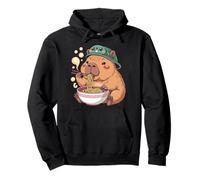 Cute Capybara and Turtle Backpack Ramen Kawaii Pullover Hoodie