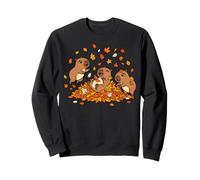 Cute Capybara Autumn Leaves Fall Season Animal Sweatshirt