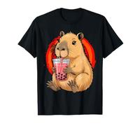 Cute Capybara Boba Bubble Tea Kawaii Capybara Girls Kids T-Shirt