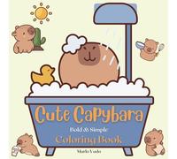 Cute Capybara: Bold & Simple Coloring Book