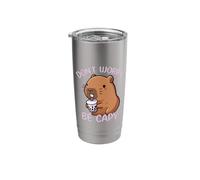 Cute Capybara Don't Worry, Be Capy Boba Bubble Tea Kawaii Stainless Steel Insulated Tumbler
