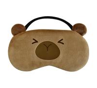 Cute Capybara Eye Mask for Sleeping, Ynaice Cartoon Animal Soft Fluffy Plush Blindfold Plush Sleep Mask Funny Blackout Novelty Eye Shade Cover for Girls Boys Women Men, Night Nap Travel