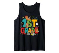 Cute Capybara First Grade Student School Design Tank Top