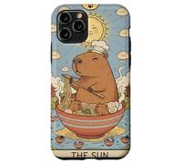 Cute Capybara Funny Graphic Kawaii Ramen And Sun Tarot Case for iPhone 11 Pro