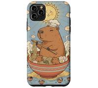Cute Capybara Funny Graphic Kawaii Ramen And Sun Tarot Case for iPhone 11 Pro Max