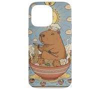 Cute Capybara Funny Graphic Kawaii Ramen And Sun Tarot Case for iPhone 14 Pro Max