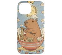 Cute Capybara Funny Graphic Kawaii Ramen And Sun Tarot Case for iPhone 15