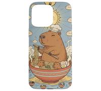 Cute Capybara Funny Graphic Kawaii Ramen And Sun Tarot Case for iPhone 15 Pro Max