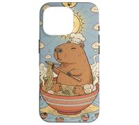 Cute Capybara Funny Graphic Kawaii Ramen And Sun Tarot Case for iPhone 16 Pro