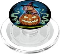 Cute Capybara Halloween Costume Spooky Pumpkin PopSockets PopGrip for MagSafe