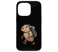 Cute Capybara Hiker Backpacking Camping Adventure Case for iPhone 13 Pro
