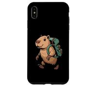 Cute Capybara Hiker Backpacking Camping Adventure Case for iPhone XS Max