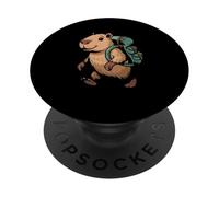 Cute Capybara Hiker Backpacking Camping Adventure PopSockets Adhesive PopGrip
