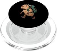 Cute Capybara Hiker Backpacking Camping Adventure PopSockets PopGrip for MagSafe