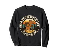 Cute Capybara Hiking - Trailblazers Outdoor Adventure Sweatshirt
