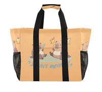 Cute Capybara I Didn't Mean It Beach Bags for Women Large Waterproof Beach Tote Bag Travel Pool Yoga Nurse Shopping Tote Bag