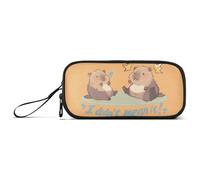 Cute Capybara I Didn't Mean It Big Capacity Pencil Case 3 Compartments Pencil Pouch Portable Large Storage Pencil Box Pencil Bag for Teen Boys Girls Adults Students