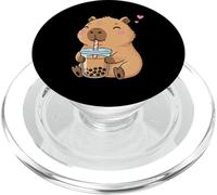 Cute Capybara Kawaii Anime Capybara Drinking Bubble Tea Kids PopSockets PopGrip for MagSafe