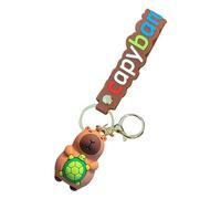 Cute Capybara Keychain - Funny Cartoon Capybara Keyring - 6.6cm Portable Capybara Bag Charm, Cute Animal Figure Key Chain Ring Jewelry for Car House Keys, C, Refer to description
