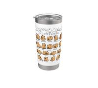 Cute Capybara Languages Kawaii Mood Chart Animal Lover Stainless Steel Insulated Tumbler