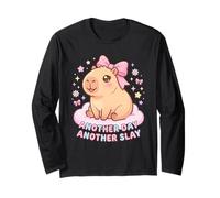 Cute Capybara Lover Kids Meme Another Day Another Slay Long Sleeve T-Shirt