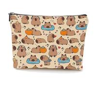 Cute Capybara Makeup Bag,Large Capacity Make up Organiser Makeup Case Cosmetic Bag,Capybara Gifts for Women Girls Teens Kids