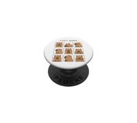 Cute Capybara Mood Grid Funny Kawaii Animal Expression Art PopSockets Adhesive PopGrip