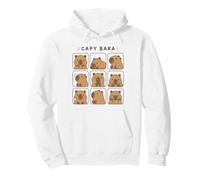 Cute Capybara Mood Grid Funny Kawaii Animal Expression Art Pullover Hoodie