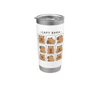 Cute Capybara Mood Grid Funny Kawaii Animal Expression Art Stainless Steel Insulated Tumbler