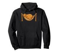 Cute Capybara Napping Hammock Animal Lover Relaxation Pullover Hoodie