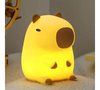 Cute Capybara Night Light, Squishy Animal LED Night Lamp Rechargeable, Novelty Nursery Lamp Nightlight for Kids, 2 Levels Dimmable Touch Lamp for Bedroom, Room Decor Gifts Stuff for Girls Boys