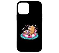 Cute Capybara On Pool Float Drinking Bubble Tea Lover Girls Case for iPhone 12 mini