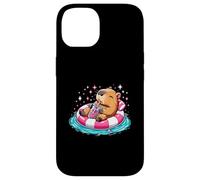 Cute Capybara On Pool Float Drinking Bubble Tea Lover Girls Case for iPhone 14