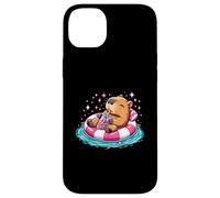 Cute Capybara On Pool Float Drinking Bubble Tea Lover Girls Case for iPhone 14 Plus