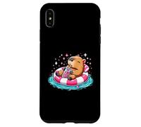 Cute Capybara On Pool Float Drinking Bubble Tea Lover Girls Case for iPhone XS Max