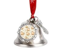 Cute Capybara Pattern Christmas Bell & Sleigh Bells for Tree Decoration Hanging Ornaments Festive Decor Wing Bell