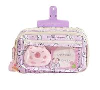 Cute Capybara Pencil Case, Cartoon Pencil Case | Wide Opening Pen Case,Capybara School Supplies Zipper Cosmetic Bag, Organ