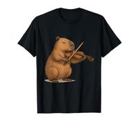 Cute Capybara Playing The Violin T-Shirt
