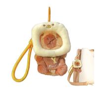 Cute Capybara Plush, Soft Animal Keychain, Small Plush Toy with Clip, Stuffed Fabric Charm, Cute Bread Style, Bag Decoration for Women Car Adorable Animal Keychain, Capybara Charm
