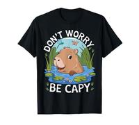 Cute Capybara Pond Vibes Graphic | Dont Worry Be Capy T-Shirt