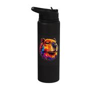 Cute Capybara Pop Art Colorful Capybara Love Stainless Steel Insulated Water Bottle