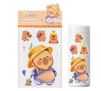 Cute Capybara Press Feature - Capybara Stickers, Puffy Animal Illustration Style, Eye Catching Novelty Decoration, Fun Collectible Sticker Pack for Computer, Laptops and Creative Display