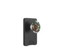 Cute Capybara Sip Tea Rose Cup Cottagecore Floral Garden PopSockets PopWallet for MagSafe