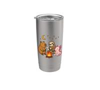 Cute Capybara Sloth Axolotl Campfire Camping Stainless Steel Insulated Tumbler